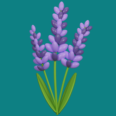 3d flower illustration. 3d render.の写真素材