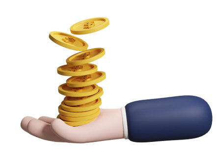 3d render illustration. Finance, investment, money growth, finance cartoon character.の写真素材