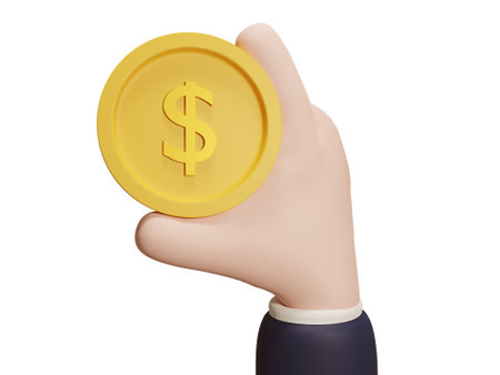 3d render illustration. Finance, investment, money growth, finance cartoon character.の写真素材