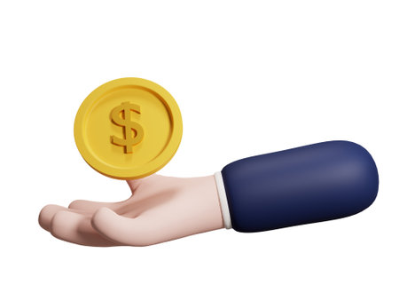 3d render illustration. Finance, investment, money growth, finance cartoon character.の写真素材