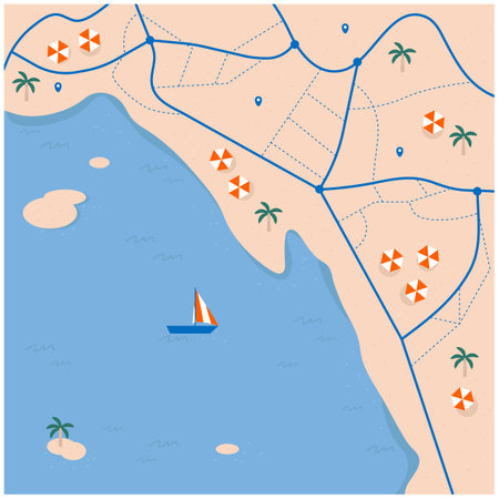 city map for any kind of digital info graphics and print publication.のイラスト素材