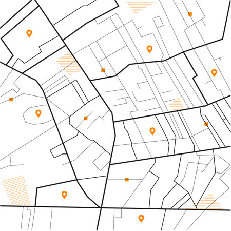 city map for any kind of digital info graphics and print publication.のイラスト素材