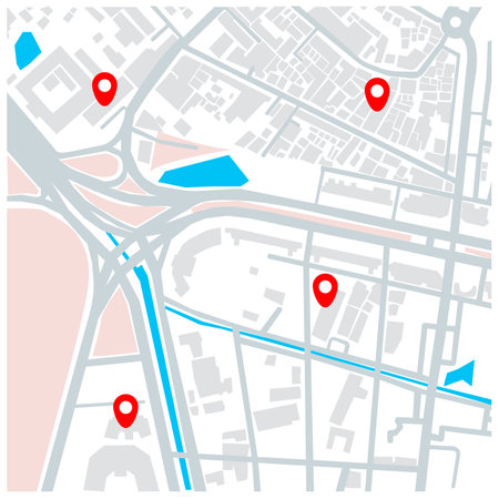 city map for any kind of digital info graphics and print publication.のイラスト素材