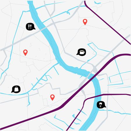 city map for any kind of digital info graphics and print publication.のイラスト素材
