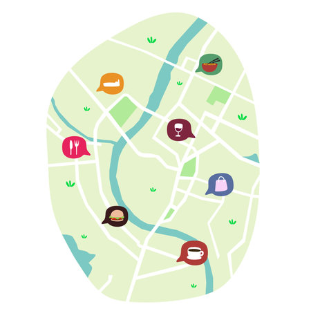city map for any kind of digital info graphics and print publication.のイラスト素材