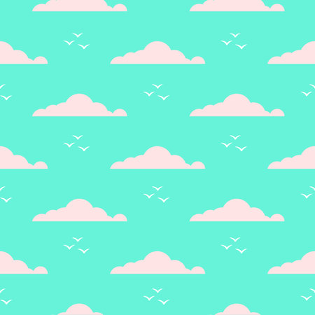 Vector illustration. Seamless summer pattern with hand drawn beach background elementsのイラスト素材