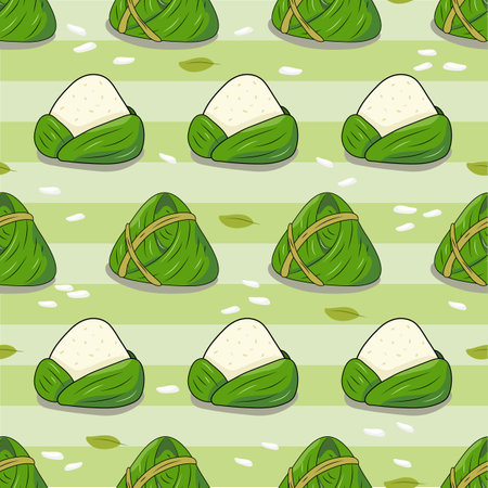 Vector illustration. Seamless chinese new year pattern with hand drawn  celebration background elementsのイラスト素材