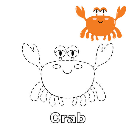 Vector illustration. Coloring book . Cartoon animal. Clipart set for nursery poster, Practice skillsのイラスト素材