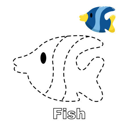 Vector illustration. Coloring book . Cartoon animal. Clipart set for nursery poster, Practice skillsのイラスト素材