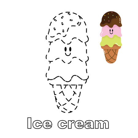 Vector illustration. Coloring book . Cartoon animal. Clipart set for nursery poster, Practice skillsのイラスト素材