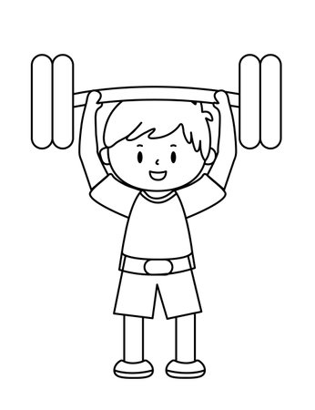 Vector illustration coloring simple cartoons for children Fun and Creative Coloring Pagesのイラスト素材