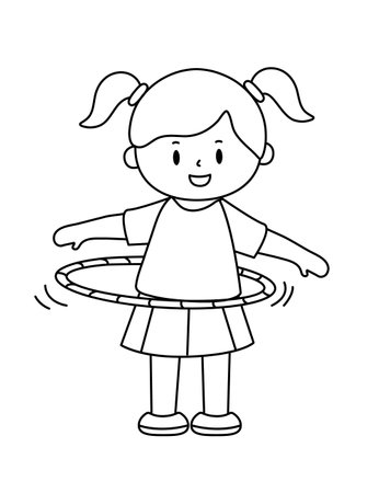 Vector illustration coloring simple cartoons for children Fun and Creative Coloring Pagesのイラスト素材