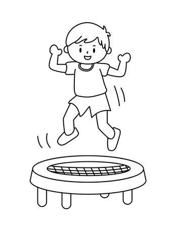 Vector illustration coloring simple cartoons for children Fun and Creative Coloring Pagesのイラスト素材