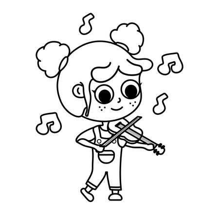 Coloring pictures for children, various activities, playing, playing sports, gardeningのイラスト素材