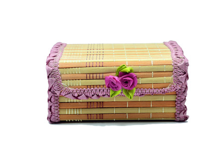 Wood box isolate backgroundの写真素材