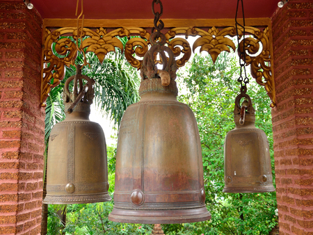 Three Bell of temple towerの写真素材