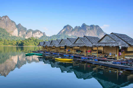 Raft house of mountainの写真素材