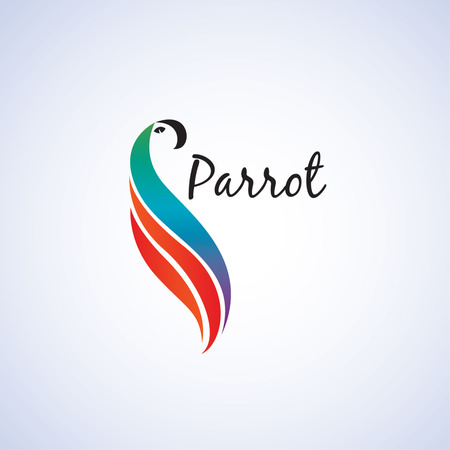 parrot logo ideas design vector illustration on backgroundのイラスト素材