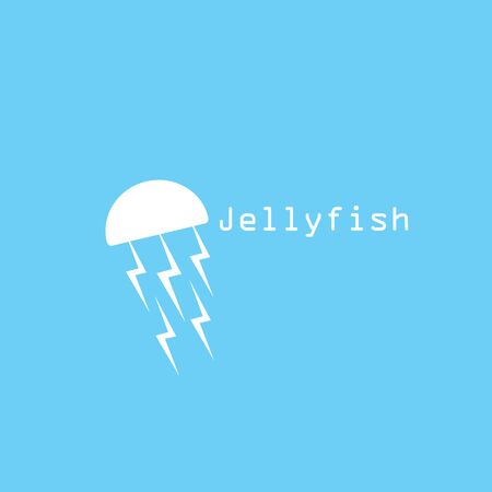 jellyfish  ideas design vector illustration on backgroundのイラスト素材