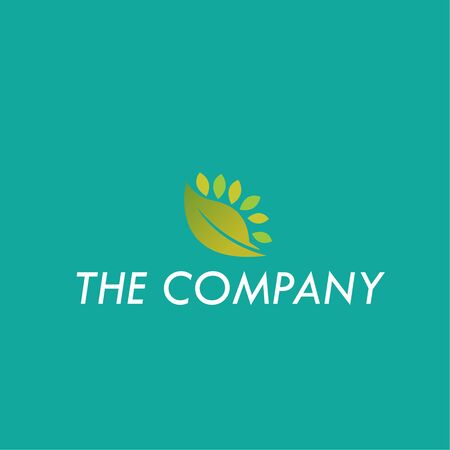 leaf logo ideas design vector illustration on backgroundのイラスト素材