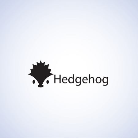hedgehog logo ideas design vector illustration on backgroundのイラスト素材