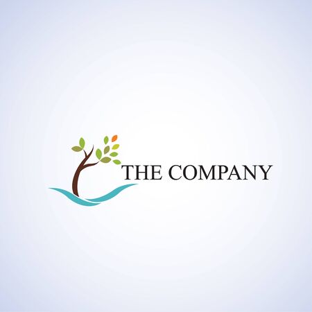 tree logo ideas design vector illustration on backgroundのイラスト素材