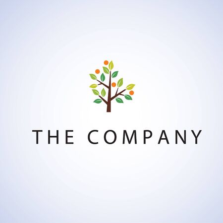 tree logo ideas design vector illustration on backgroundのイラスト素材