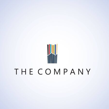 building logo on backgroundのイラスト素材