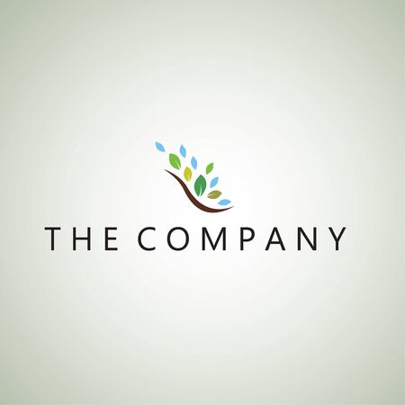 tree logo on backgroundのイラスト素材