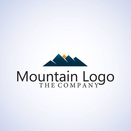 mountian  logo on backgroundのイラスト素材