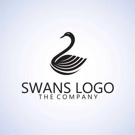 swans logo on backgroundのイラスト素材