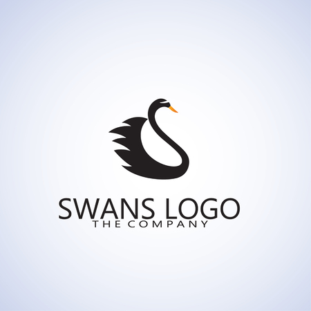 swans logo on backgroundのイラスト素材