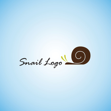 snail  logo on backgroundのイラスト素材