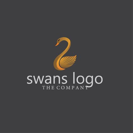 swans logo on backgroundのイラスト素材