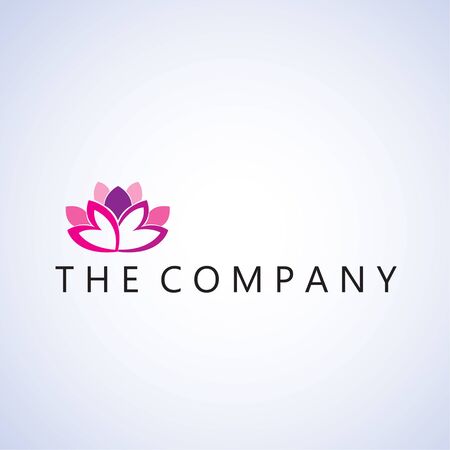lotus logo on backgroundのイラスト素材