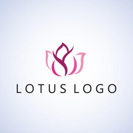 lotus logo on backgroundのイラスト素材