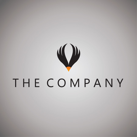 hawk  logo ideas design vector illustration on backgroundのイラスト素材