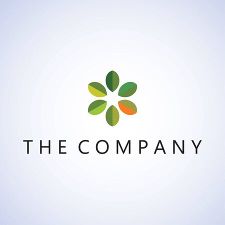 leaf  logo ideas design vector illustration on backgroundのイラスト素材