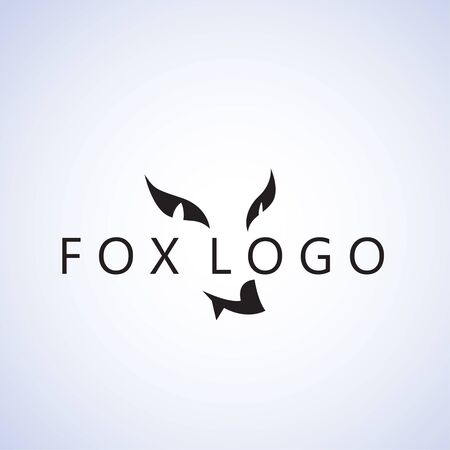 fox logo  ideas design vector illustration on backgroundのイラスト素材