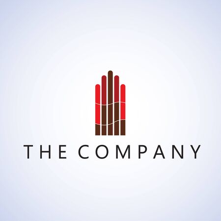 building logo  ideas design vector illustration on backgroundのイラスト素材