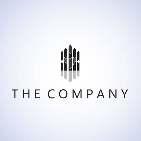 building logo  ideas design vector illustration on backgroundのイラスト素材