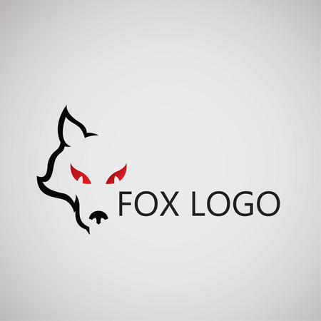 fox logo  ideas design vector illustration on backgroundのイラスト素材
