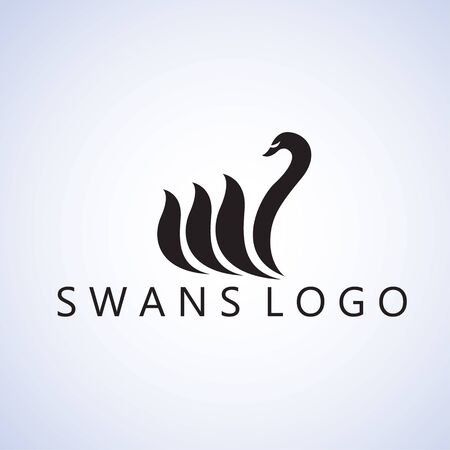 swans  ideas design vector illustration on backgroundのイラスト素材