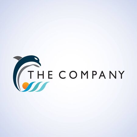 dolphin  ideas design vector illustration on backgroundのイラスト素材