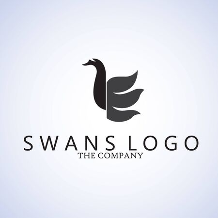 swans  ideas design vector illustration on backgroundのイラスト素材