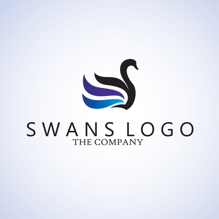swans ideas design vector illustration on backgroundのイラスト素材
