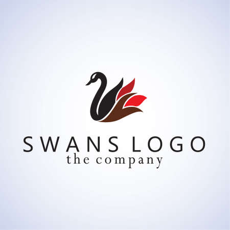 swans ideas design vector illustration on backgroundのイラスト素材