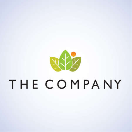 leaf ideas design vector illustration on backgroundのイラスト素材