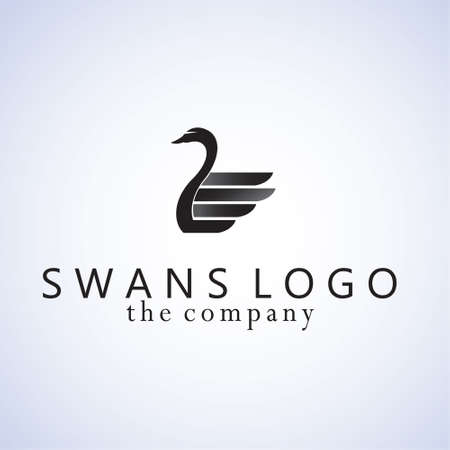 swans ideas design vector illustration on backgroundのイラスト素材