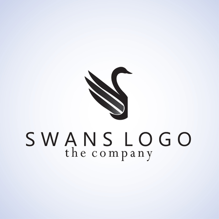 swans ideas design vector illustration on backgroundのイラスト素材